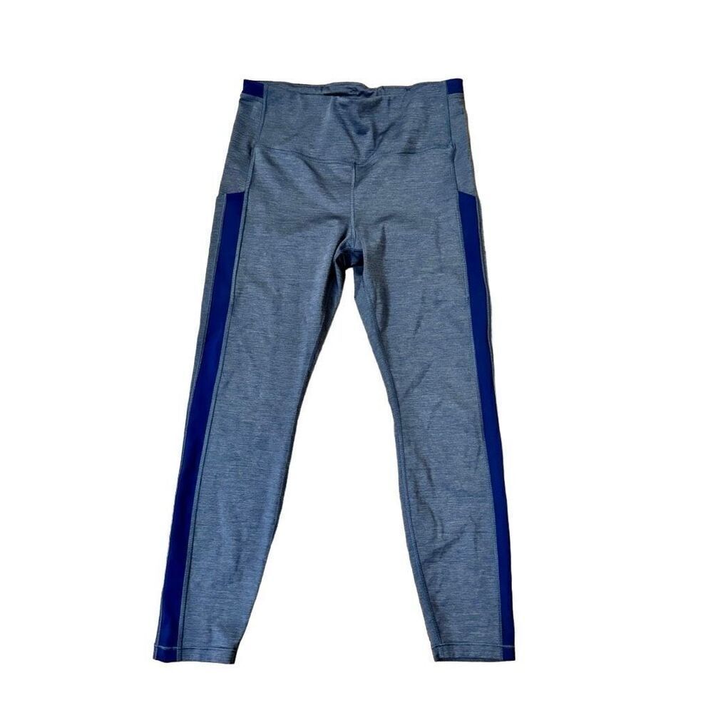 Athleta Large Ultimate Stash Pocket 7/8 Tight Leggings Blue Hearth Rose Medium